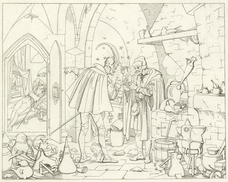Illustratie voor Goethes Faust door Friedrich August Moritz Retzsch