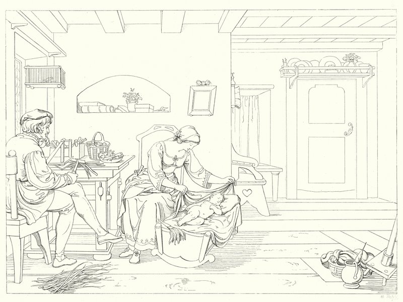 Illustratie voor Schillers Lied von der Glocke door Friedrich August Moritz Retzsch