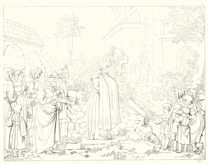 Illustratie voor Schillers Lied von der Glocke door Friedrich August Moritz Retzsch