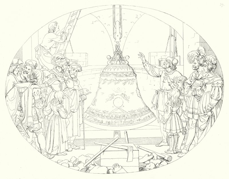 Illustratie voor Schillers Lied von der Glocke door Friedrich August Moritz Retzsch
