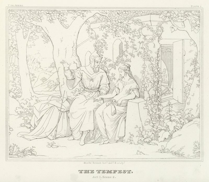 De Storm, Act I, Scene 2 door Friedrich August Moritz Retzsch