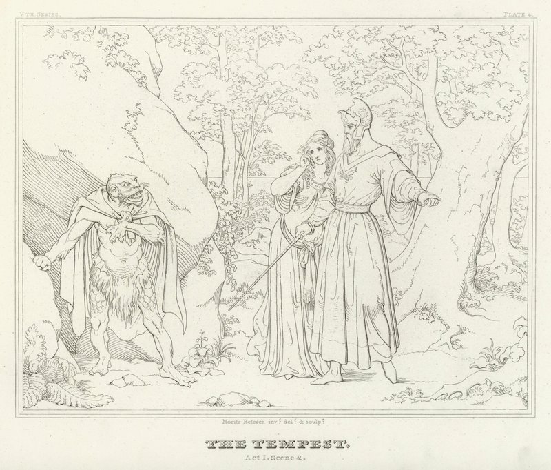 De Storm, Act I, Scene 2 door Friedrich August Moritz Retzsch