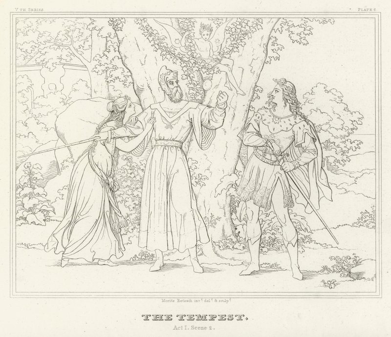 De Storm, Act I, Scene 2 door Friedrich August Moritz Retzsch