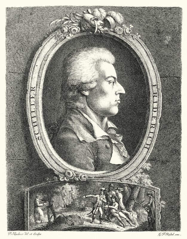 Friedrich Schiller, Duitse dichter, toneelschrijver en filosoof door Friedrich Kirschner
