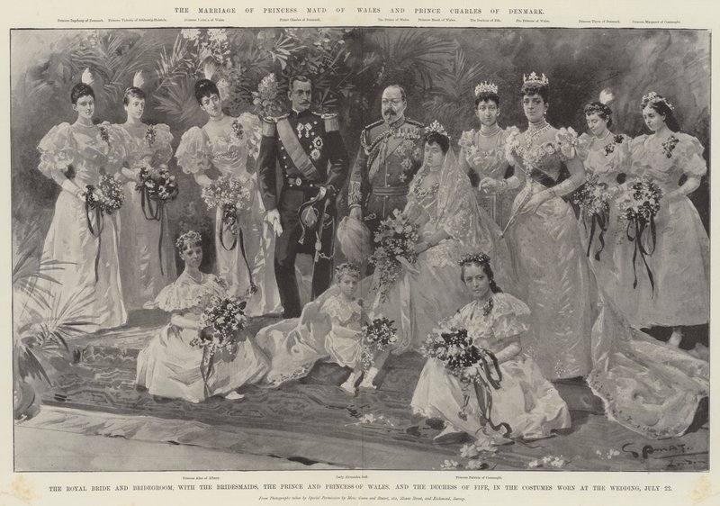 Het huwelijk van prinses Maud van Wales en prins Charles van Denemarken door G.S. Amato