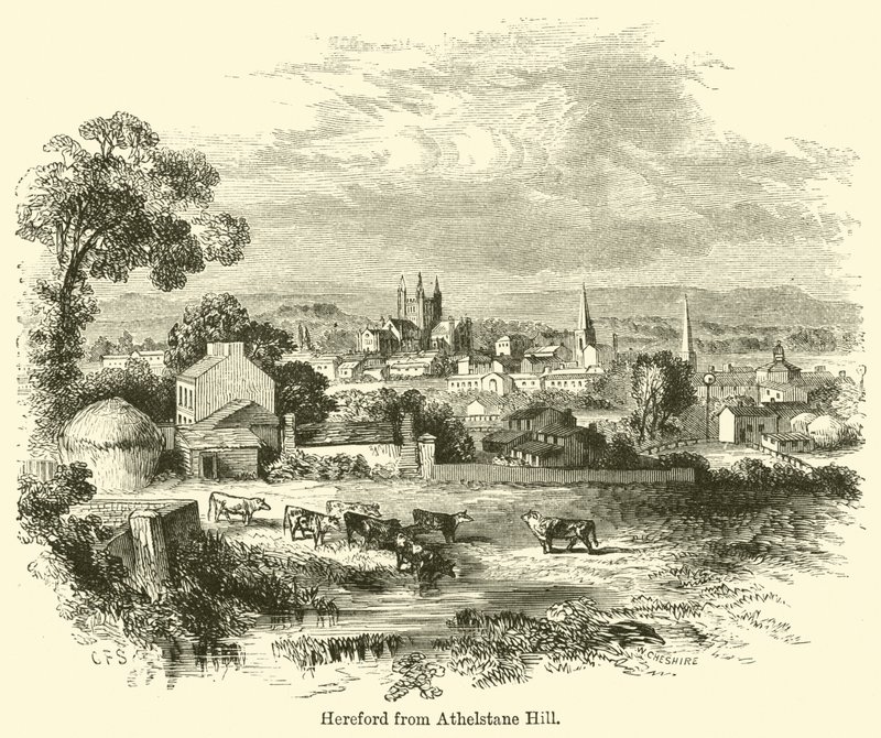 Hereford vanaf Athelstane Hill door G. F. Sargent