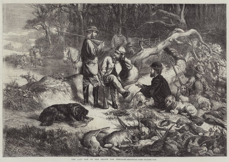 De laatste dag van het seizoen voor fazantenjacht door George Bouverie Goddard