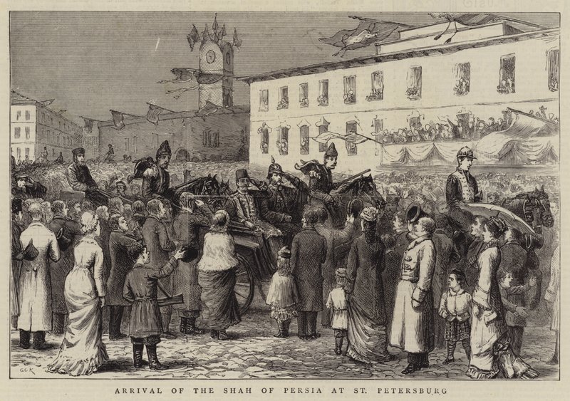 Aankomst van de Sjah van Perzië in Sint-Petersburg door George Goodwin Kilburne