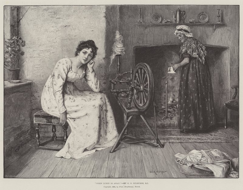Wanneer Lubin Weg Is door George Goodwin Kilburne