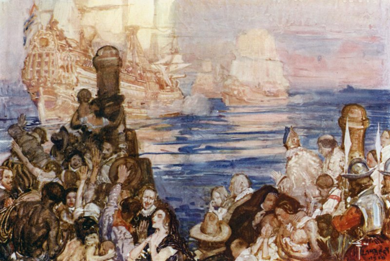 Illustratie voor Romance of Empire, Australië door George Washington Lambert