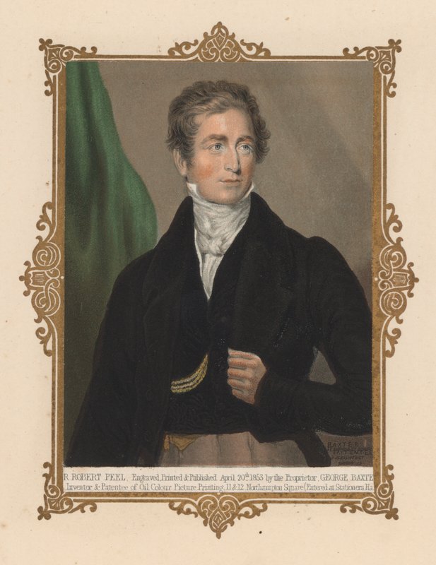 Sir Robert Peel, Britse politicus en tweemaal premier door George (after) Baxter