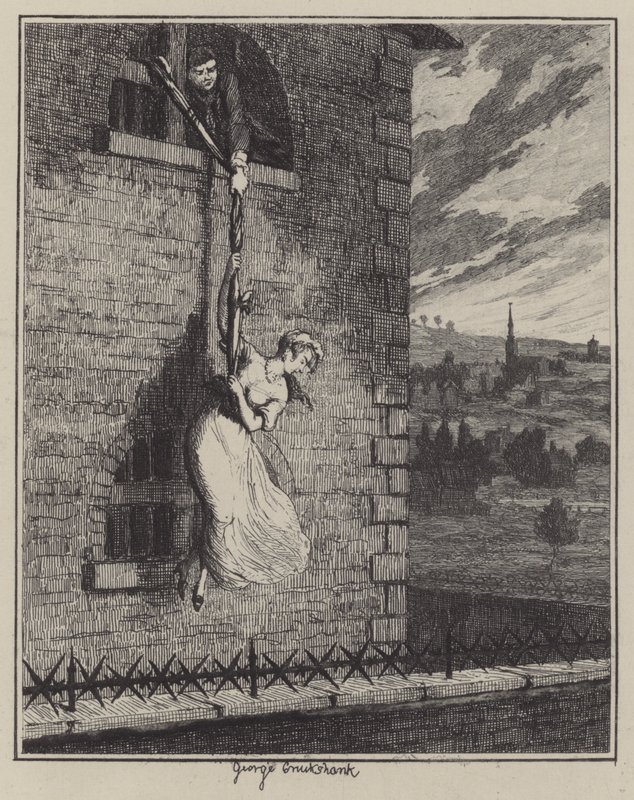 Illustratie voor Jack Sheppard door George (after) Cruikshank