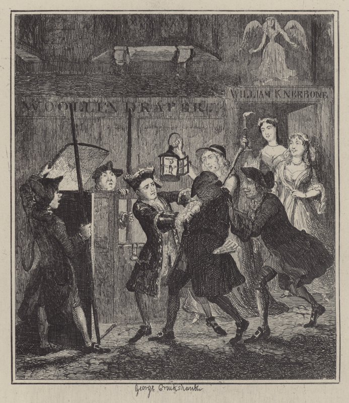 Illustratie voor Jack Sheppard (gravure) door George (after) Cruikshank