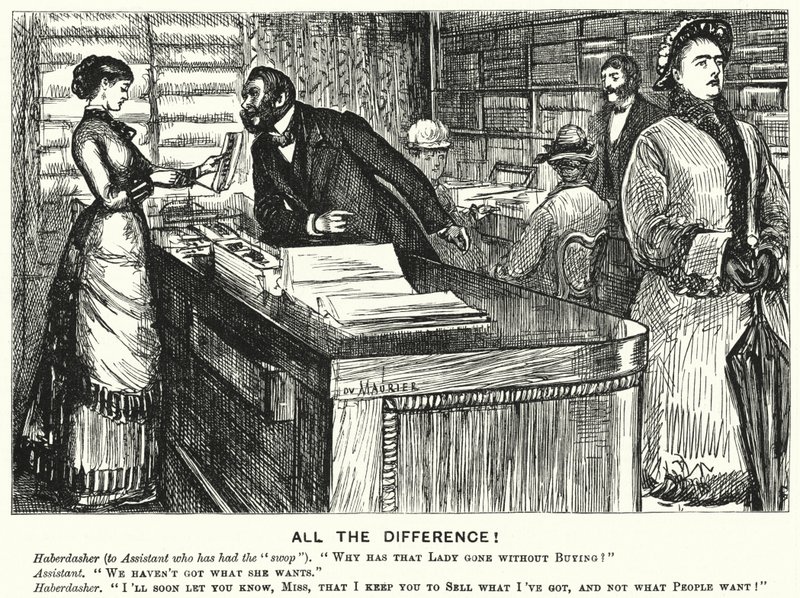 Punch cartoon: Alle Verschil! (gravure) door George (after) Du Maurier