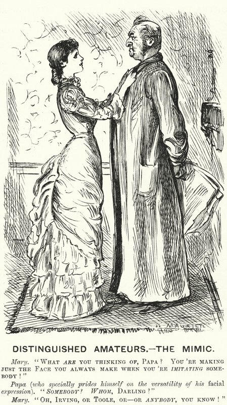Punch cartoon: Distinguished Amateurs - de Nabootser (gravure) door George (after) Du Maurier