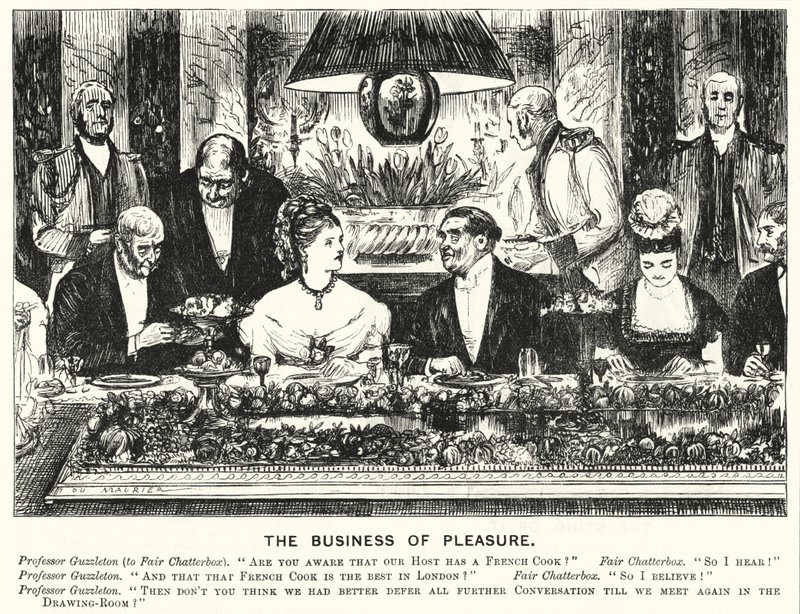 Punch cartoon: Het Bedrijf van Plezier (gravure) door George (after) Du Maurier