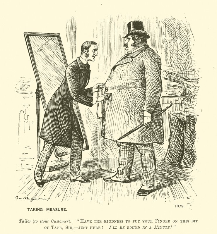 Meting nemen door George (after) Du Maurier