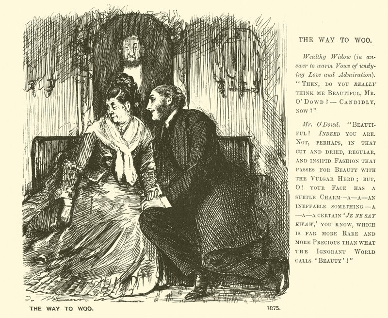 De manier om te vrijen (gravure) door George (after) Du Maurier