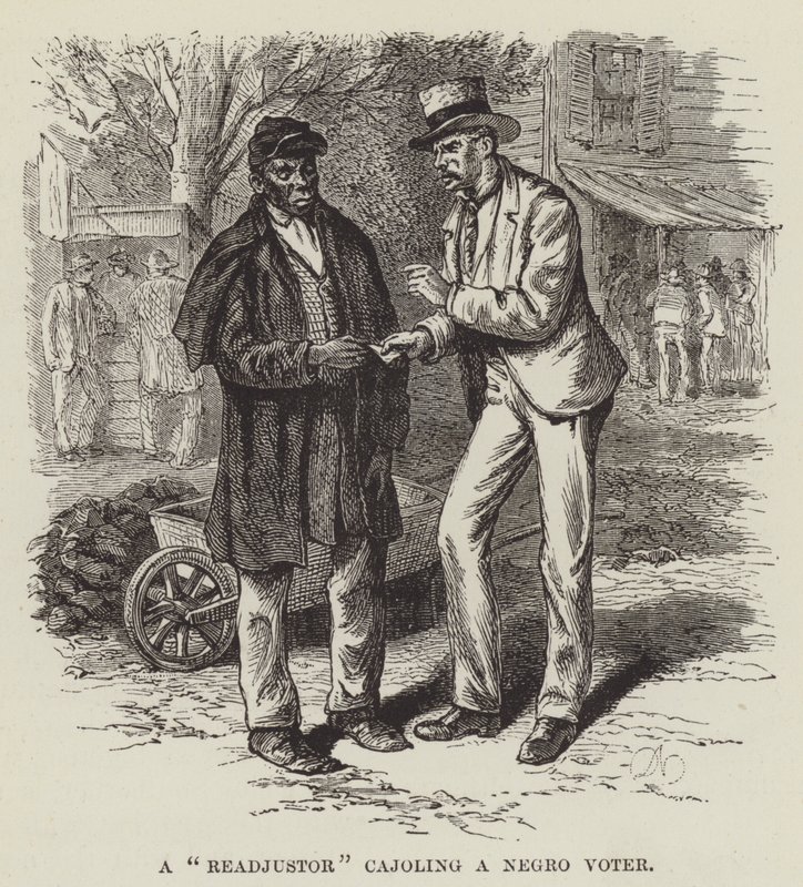 Een heraanpasser die een zwarte kiezer vleit door George Augustus Sala
