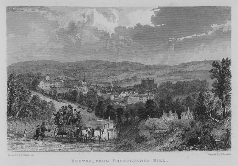 Exeter, vanaf Pensylvania Hill door George Bryant Campion