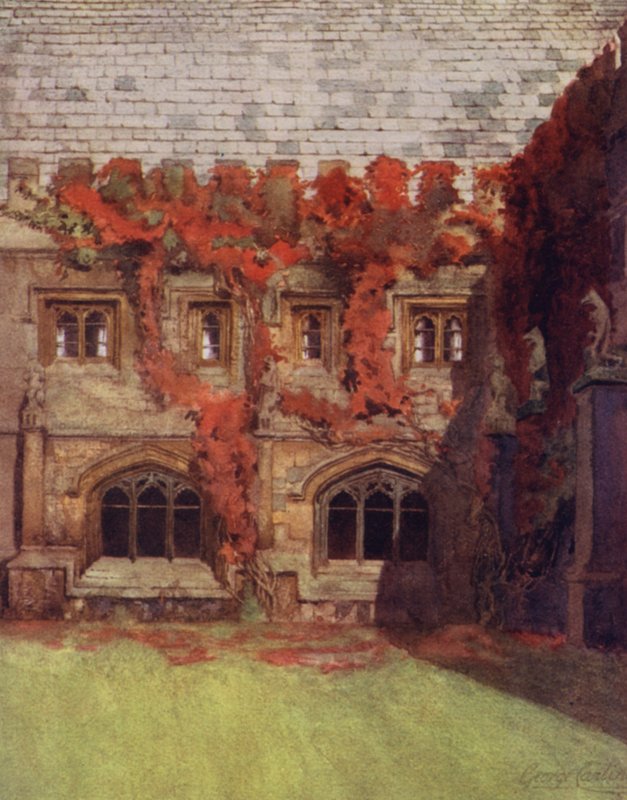 Oxford: De Kamers van de Prins van Wales, Magdalen College (kleur litho) door George Carline