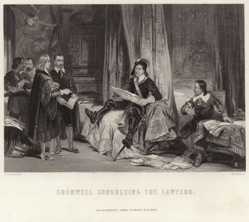 Cromwell raadpleegt de advocaten door George Cattermole