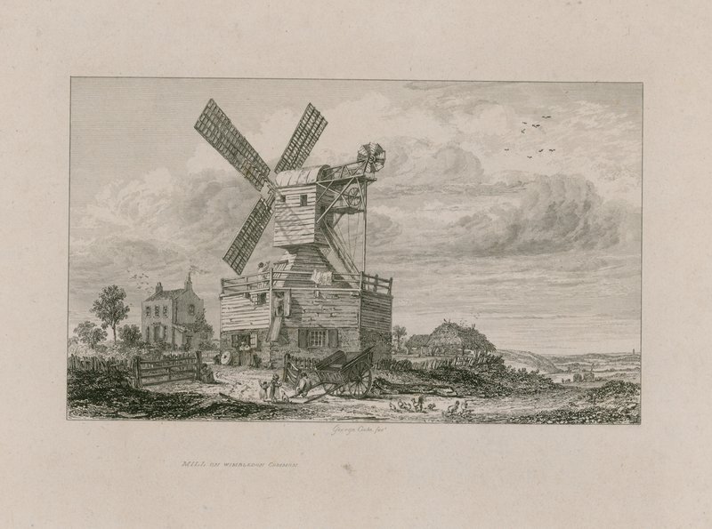 Molen op Wimbledon Common door George Cooke