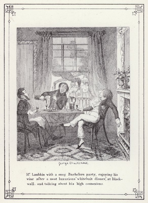 Illustratie voor The Bachelor’s Own Book, of The Progress of Mr Lambkin (Gent) door George Cruikshank
