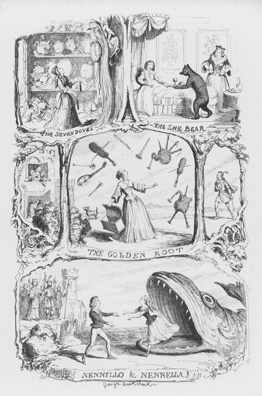 Illustratie voor The Pentamerone door George Cruikshank (gravure) door George Cruikshank