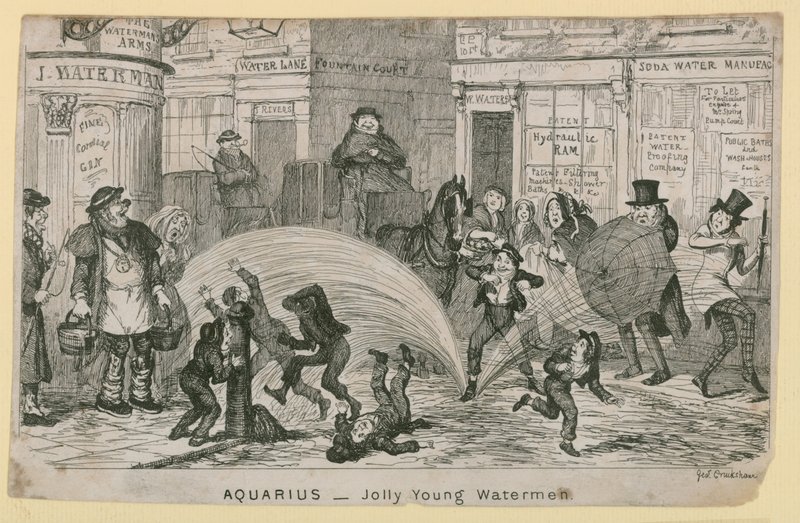 Vrolijke jonge watermannen door George Cruikshank