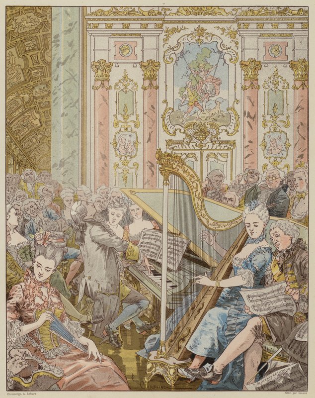 Scène uit La Dame de Gai-Fredon, door Quatrelles (Ernest L