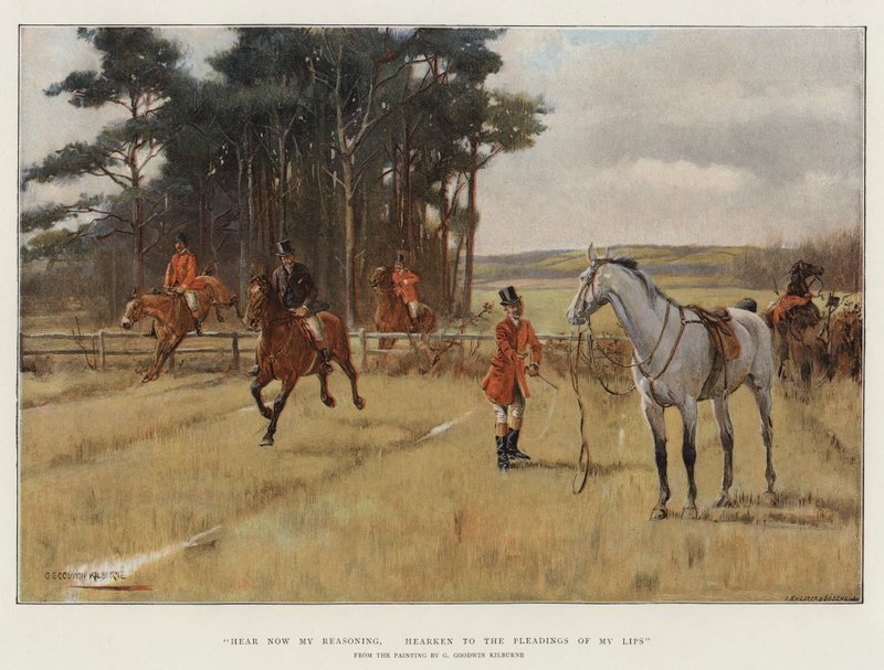 Hoor nu mijn Redenering, luister naar de Pleidooien van mijn Lippen door George Goodwin Kilburne