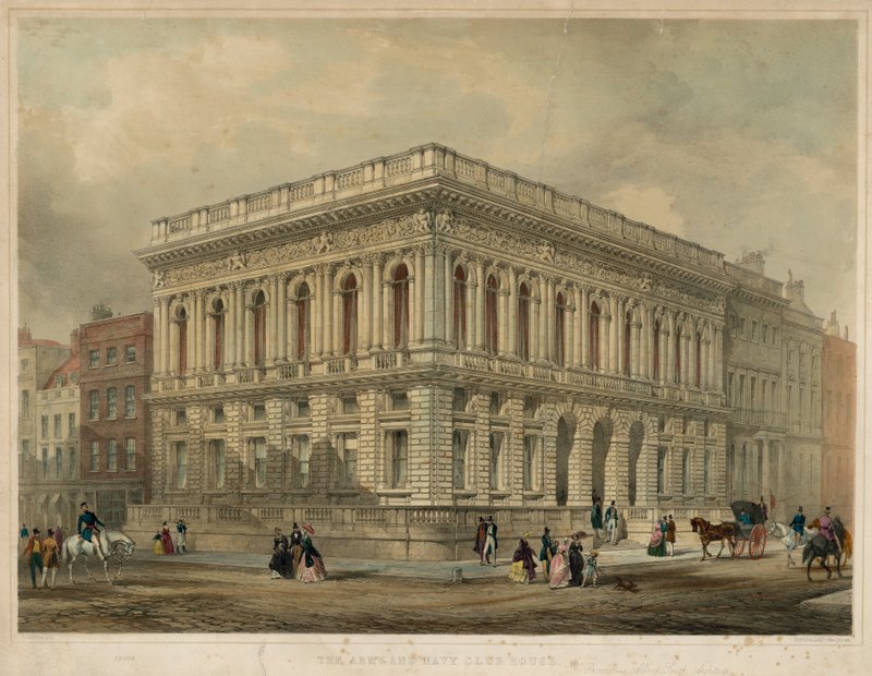 Het Army and Navy Club House, Londen door George Hawkins