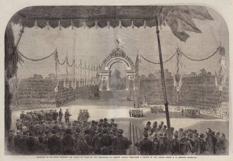 Ontvangst van Zijne Koninklijke Hoogheid de Prins van Wales door de Inwoners van Toronto, Canada West door George Henry Andrews