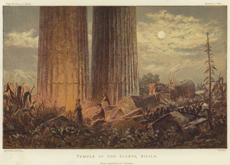 Tempel van de reuzen in Sicilië door George Henry Andrews