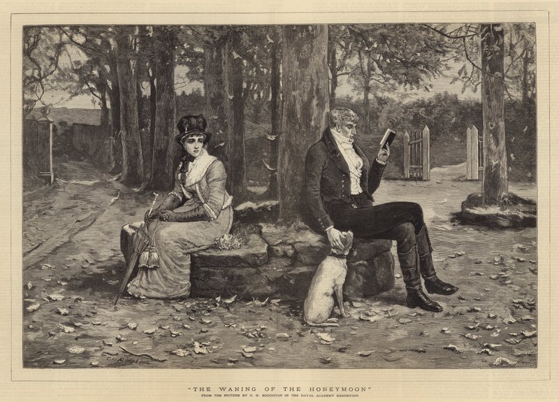 Het afnemen van de huwelijksreis door George Henry Boughton