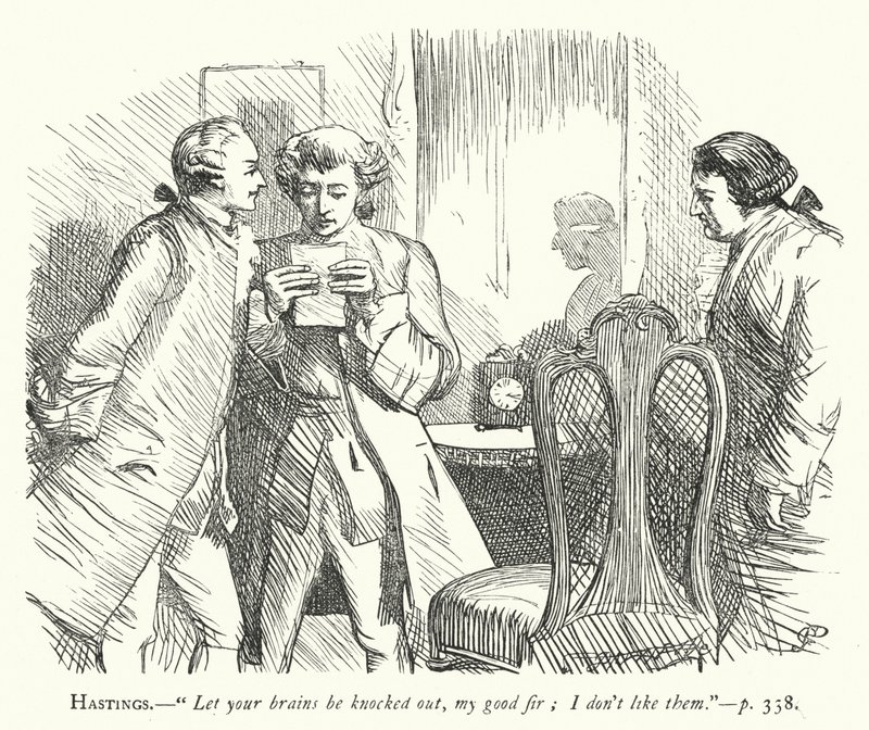 Illustratie voor She Stoops To Conquer door George John Pinwell