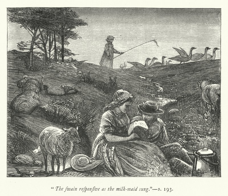 Illustratie voor The Deserted Village door George John Pinwell