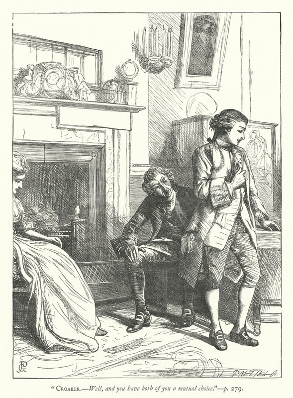 Illustratie voor The Good-Natured Man (gravure) door George John Pinwell