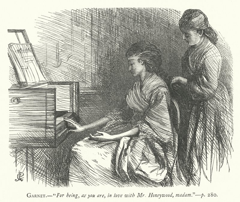 Illustratie voor The Good-Natured Man (gravure) door George John Pinwell