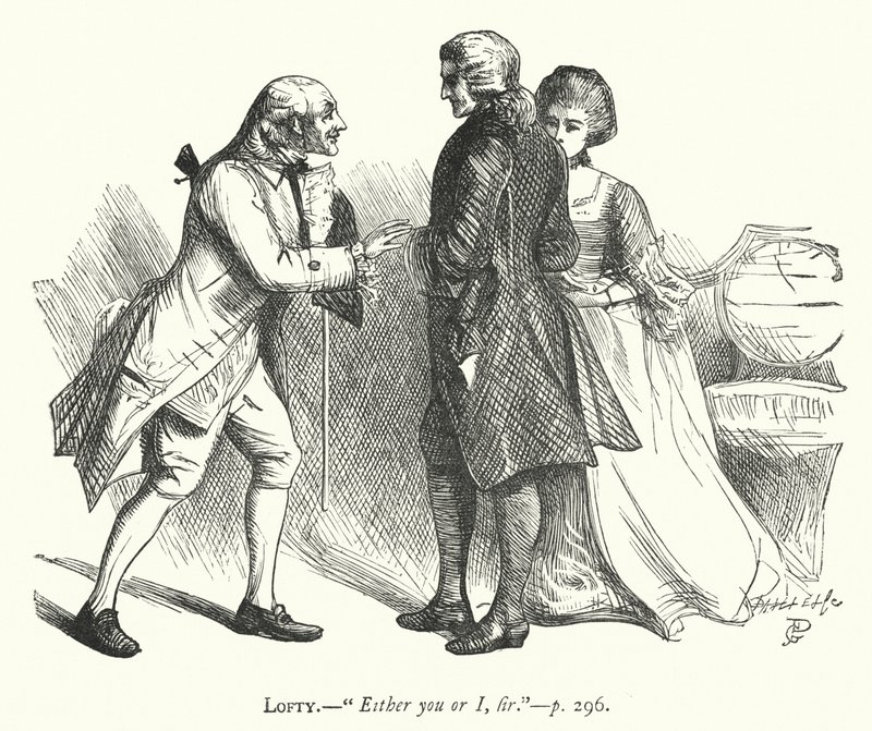 Illustratie voor The Good-Natured Man (gravure) door George John Pinwell