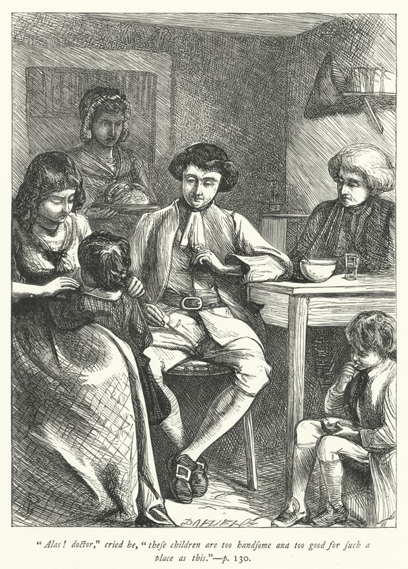 Illustratie voor The Vicar of Wakefield (gravure) door George John Pinwell