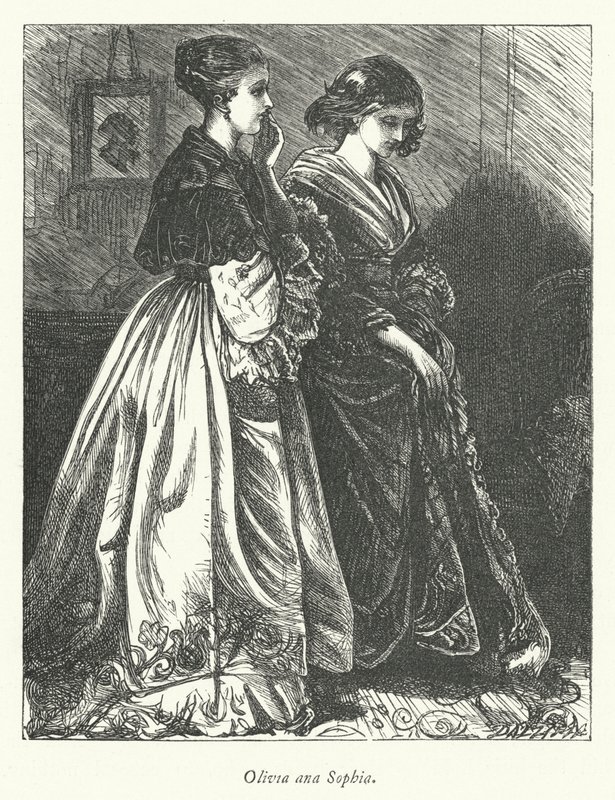 Illustratie voor The Vicar of Wakefield (gravure) door George John Pinwell
