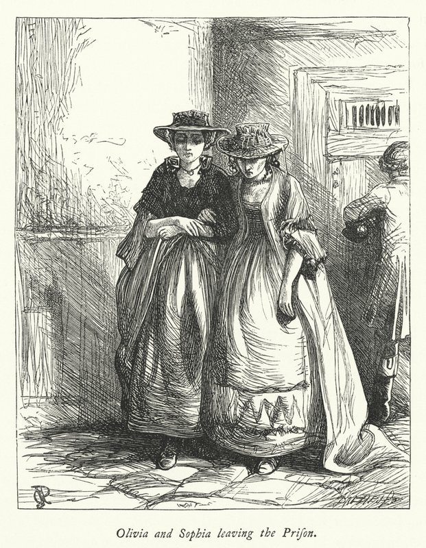 Illustratie voor The Vicar of Wakefield (gravure) door George John Pinwell
