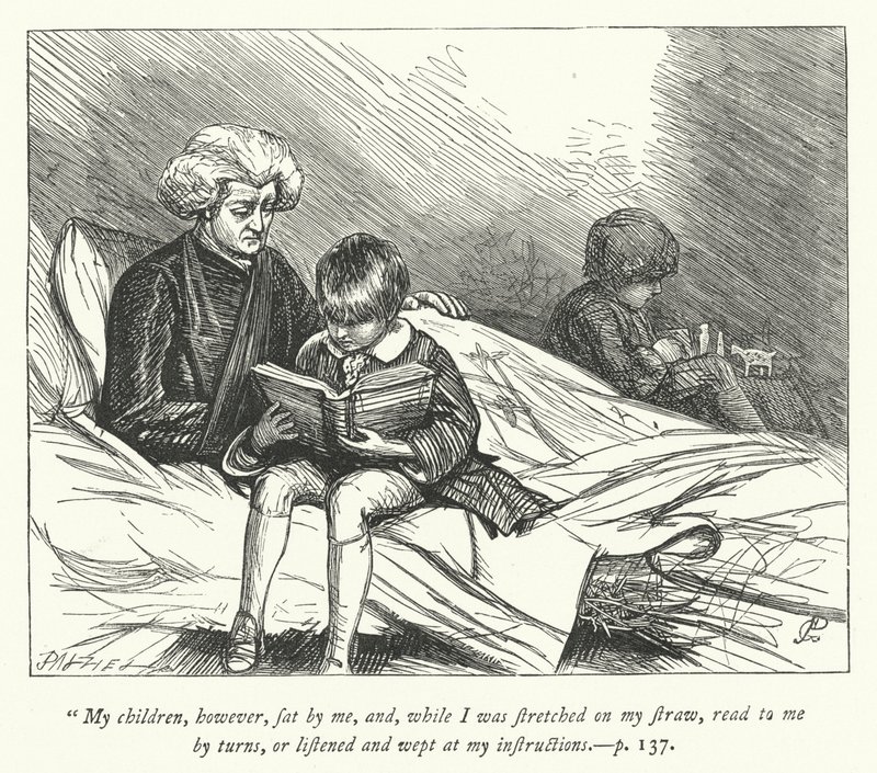 Illustratie voor The Vicar of Wakefield (gravure) door George John Pinwell