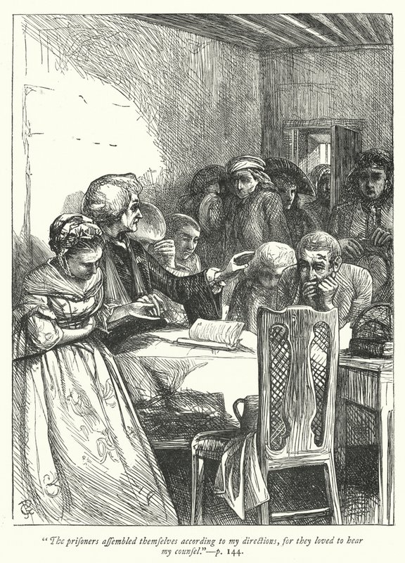Illustratie voor The Vicar of Wakefield (gravure) door George John Pinwell