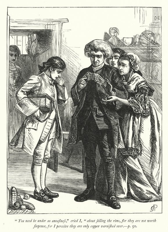 Illustratie voor The Vicar of Wakefield (gravure) door George John Pinwell