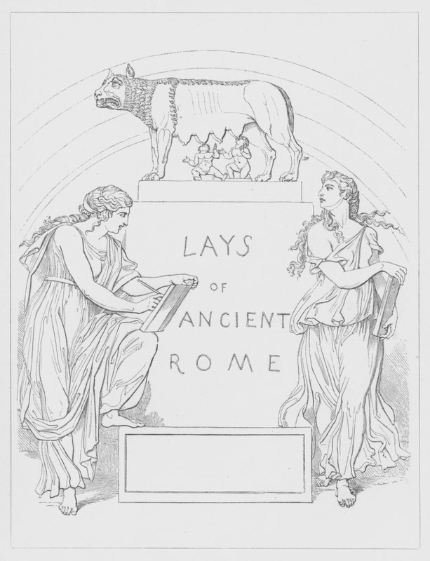 Frontispice voor Lays of Ancient Rome door Lord Macaulay door George Junior Scharf