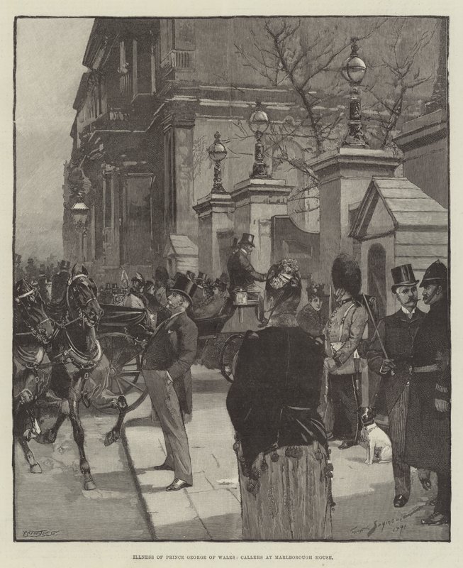 Ziekte van Prins George van Wales, Bezoekers bij Marlborough House door George L. Seymour
