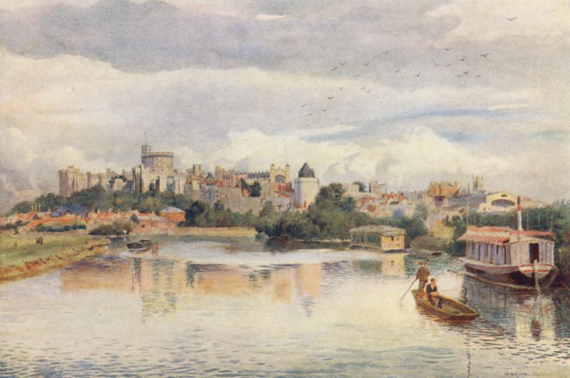 Windsor vanaf de rivier door George Moore Henton